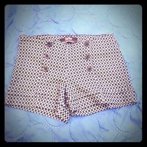 Navy and gray patterned shorts